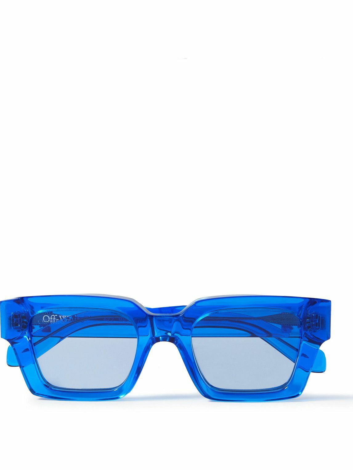 OFF-WHITE Virgil Rectangle-frame Sunglasses - Blue - Realry: A