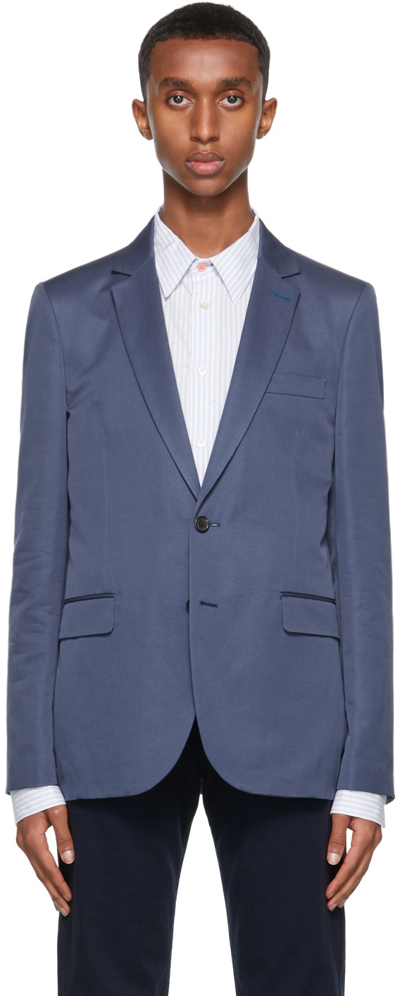 Photo: PS by Paul Smith Navy Mid Fit Buggy Lined Blazer