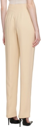 Maiden Name Beige Lila Trousers