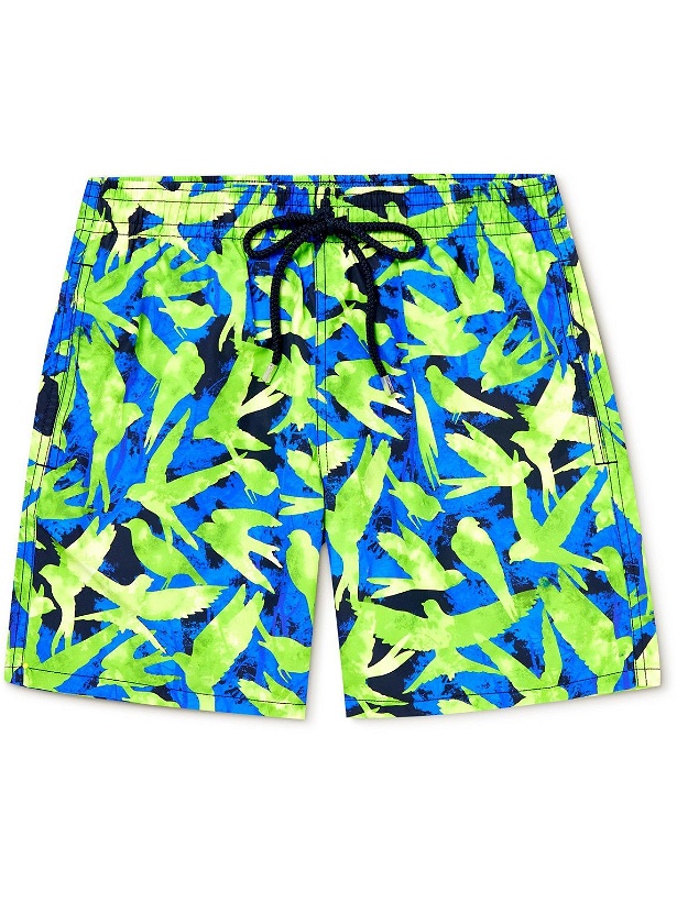 Photo: Vilebrequin - Moorea Printed Mid-Length Recycled Swim Shorts - Green