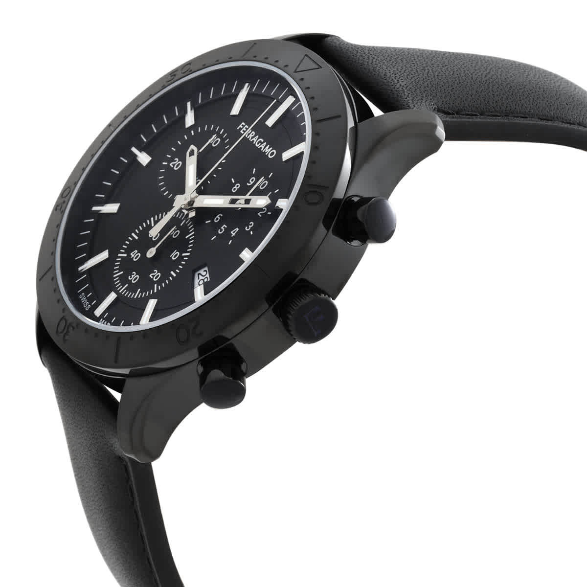 Ferragamo New Gent Chrono Chronograph Quartz Black Dial Watch