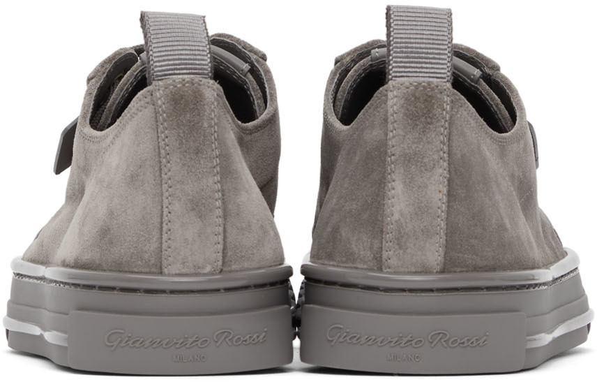 Gianvito Rossi Grey Suede Low Sneakers