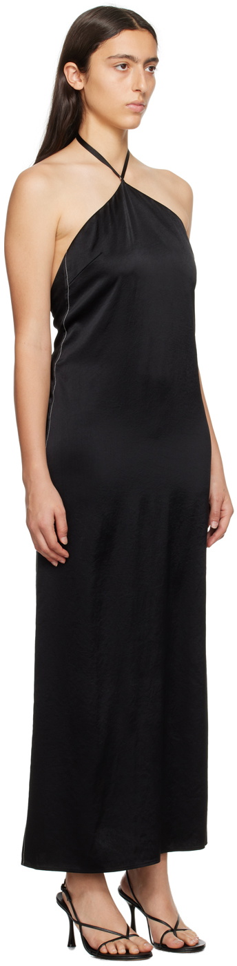 Filippa K Black Deep Back Maxi Dress