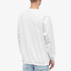 VTMNTS Men's Embroidered Logo Crew Sweat in White/Gold