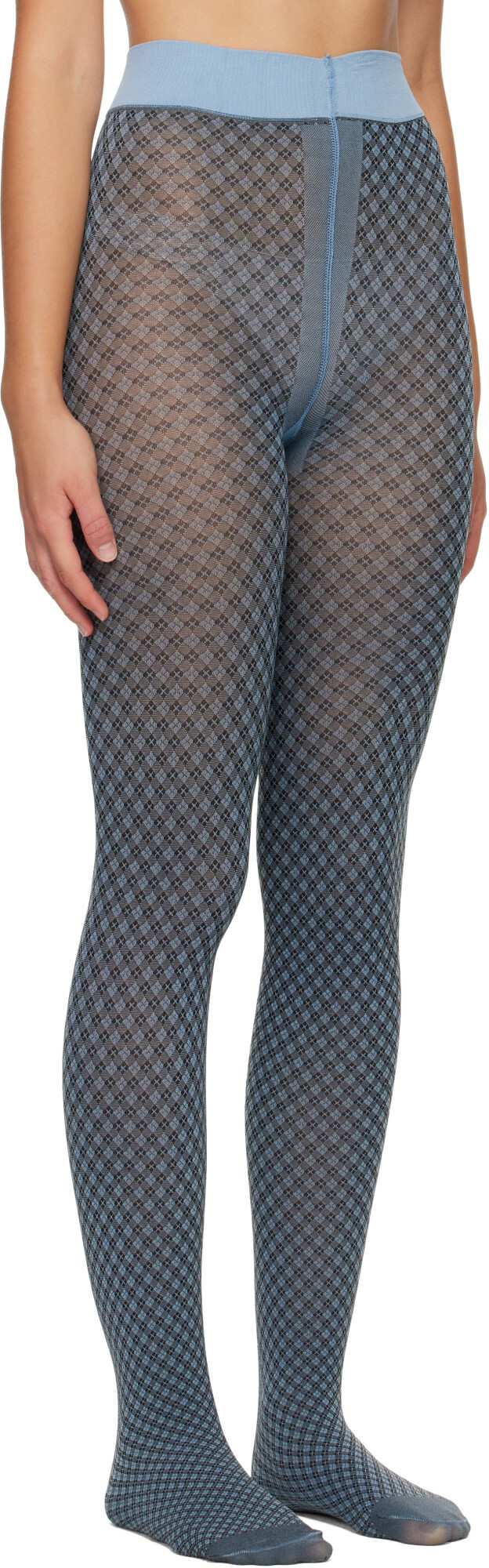 Swedish Stockings Blue Clara Mod Tights