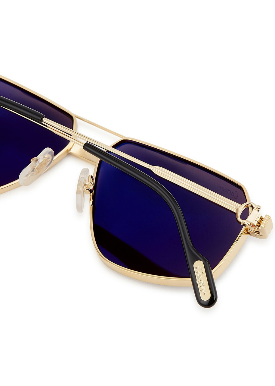 Cartier Première De Cartier Aviator-style Sunglasses - Gold Cartier
