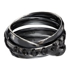 Chin Teo Silver and Black Mini Diamond Cage Ring