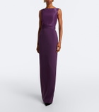 Carolina Herrera Pleated silk taffeta gown