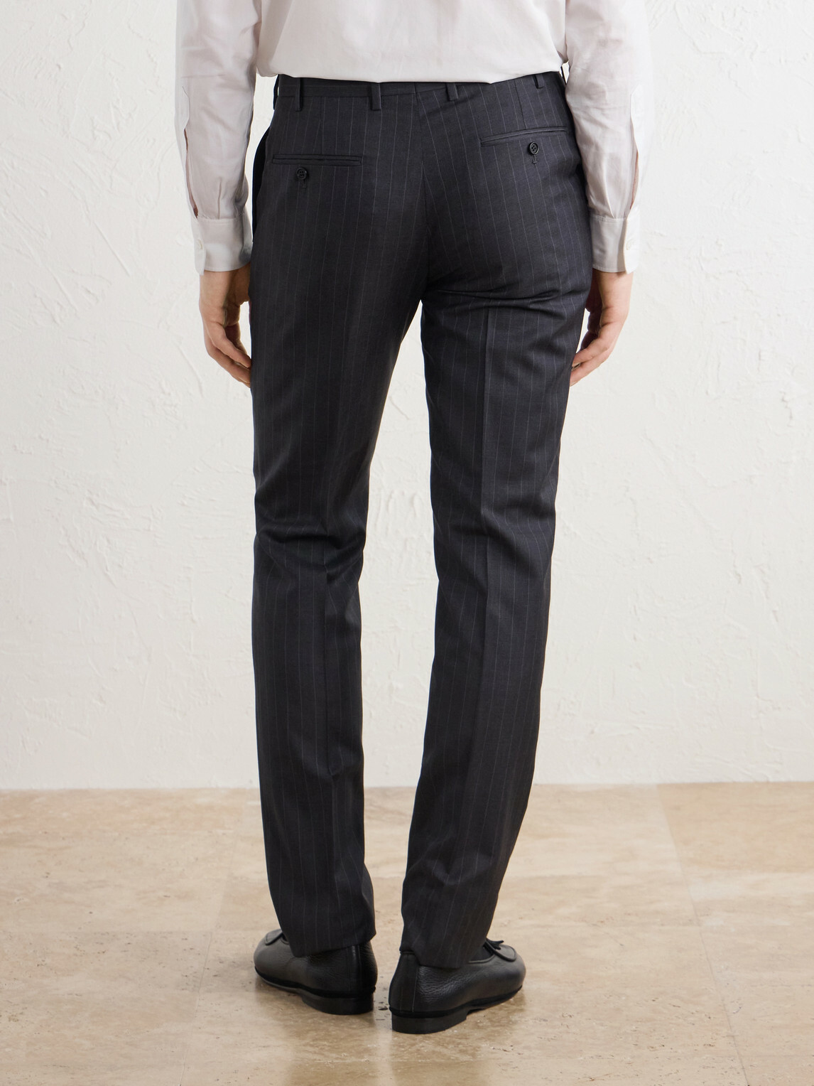 Kiton - Straight-Leg Pinstriped Wool Suit Trousers - Gray