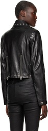 Helmut Lang Black Studded Leather Jacket