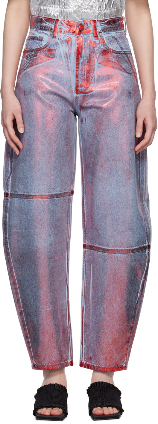GANNI Red Stary Jeans GANNI