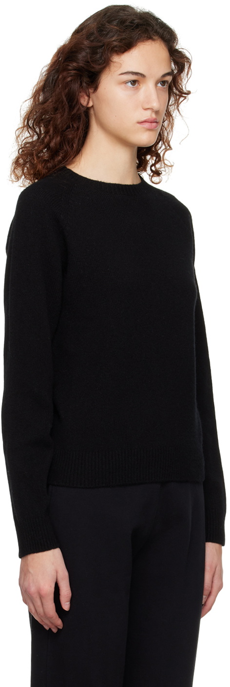 Sunspel Black Crewneck Sweater
