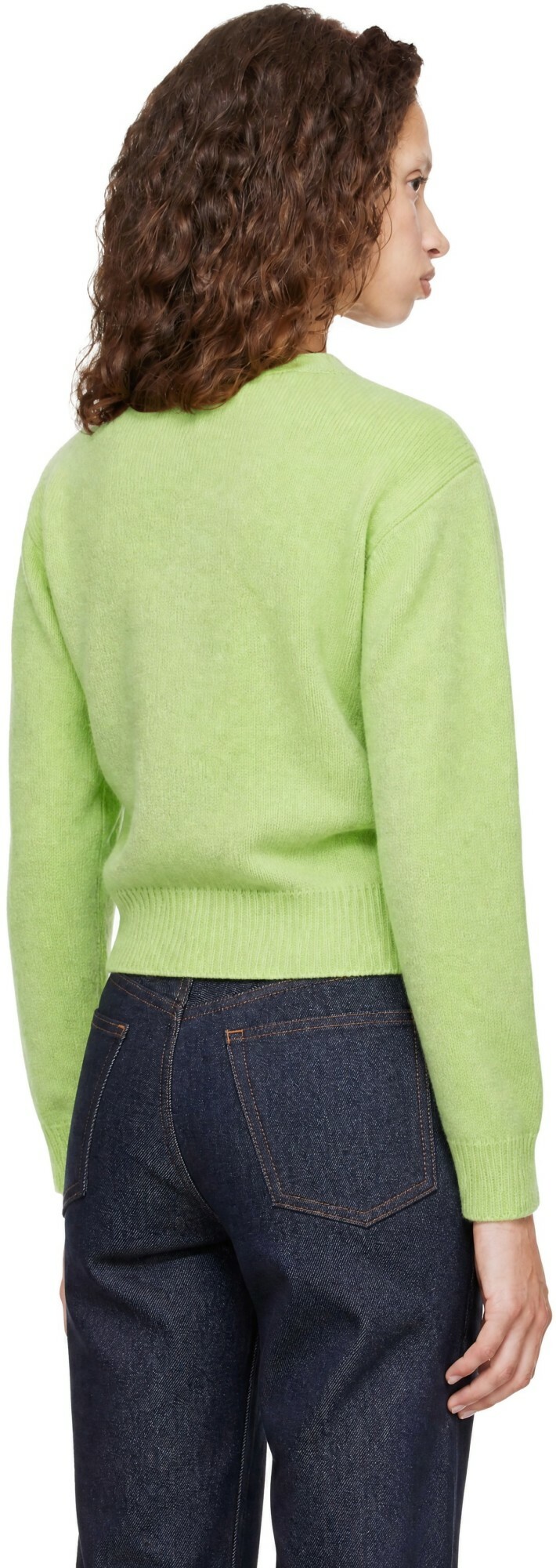 A.P.C. Green Short Wool Cardigan