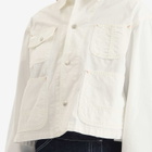 Beams Boy Women's Short Denim Jacket in Off White