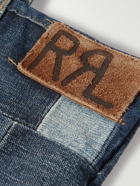 RRL - Otis Limited-Edition Leather-Trimmed Patchwork Denim Tote Bag