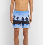 Orlebar Brown - Bulldog Mid-Length Printed Swim Shorts - Blue