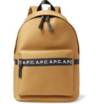 A.P.C. - Savile Logo-Trimmed Tech-Canvas Backpack - Brown