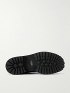 424 - Marathon Ruched Leather Boots - Black
