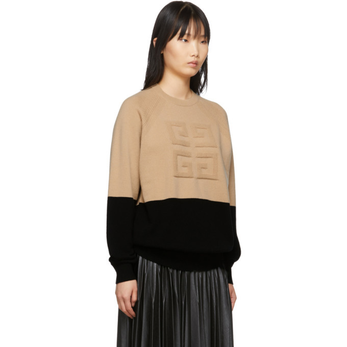 Givenchy Beige and Black 4G Sweater Givenchy