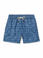 Rubinacci - Straight-Leg Mid-Length Printed Shell Swim Shorts - Blue