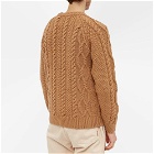 Sunflower Men's Cable Crew Knit in Light Brown