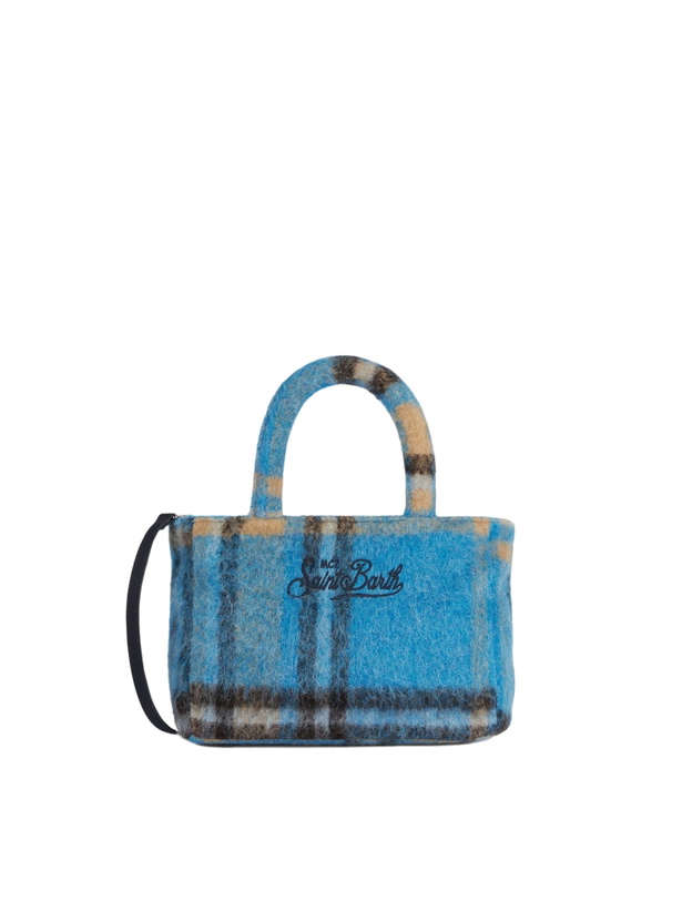 Photo: MC2 Saint Barth Soft Wooly Clarine Handbag With Tartan Pattern