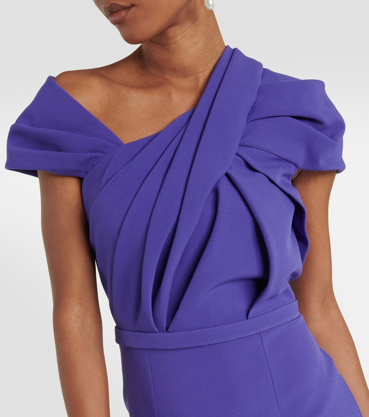 SAFIYAA ドレス ワンピース Asymmetric crepe midi dress882662 Safiyaa One-shoulder crêpe midi dress Safiyaa