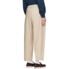 BOSS Beige Relaxed-Fit Trousers