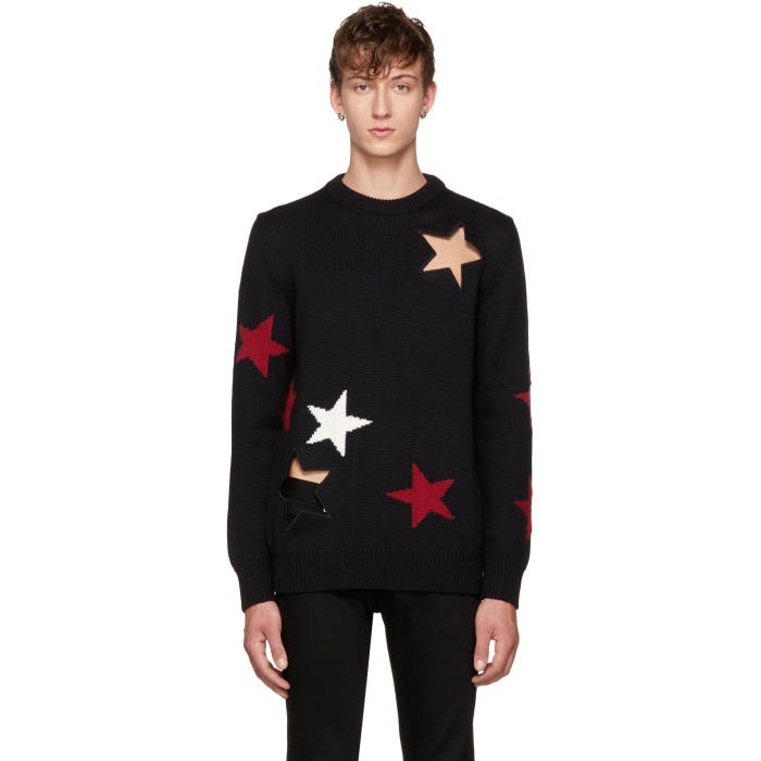 Photo: Givenchy Black and Red Stars Sweater