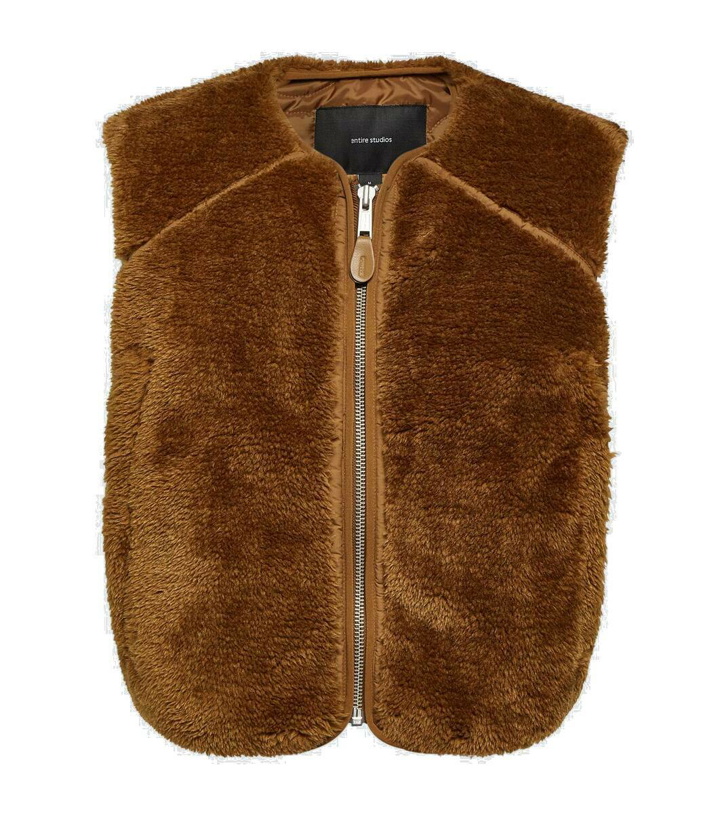 Photo: Entire Studios Cropped faux fur vest