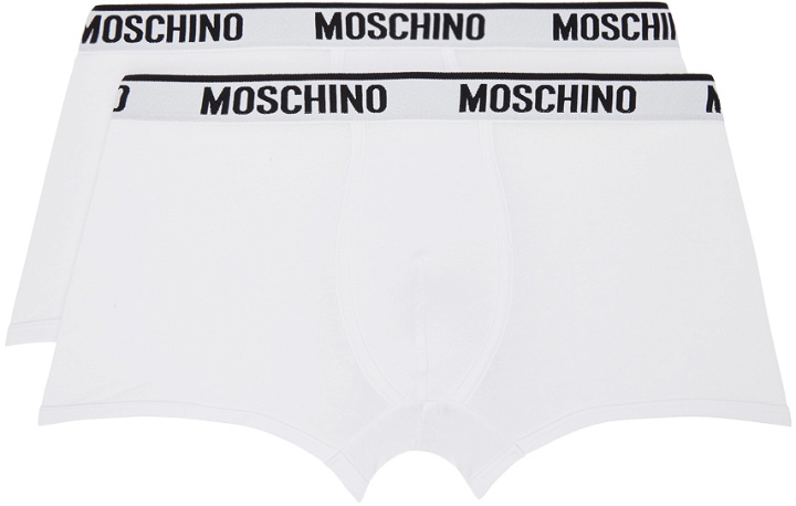 Photo: Moschino Two-Pack White Boxers