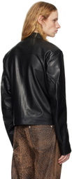 MISBHV Black Astro Faux-Leather Jacket