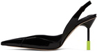 MSGM Black Pointed Sling Back Heels