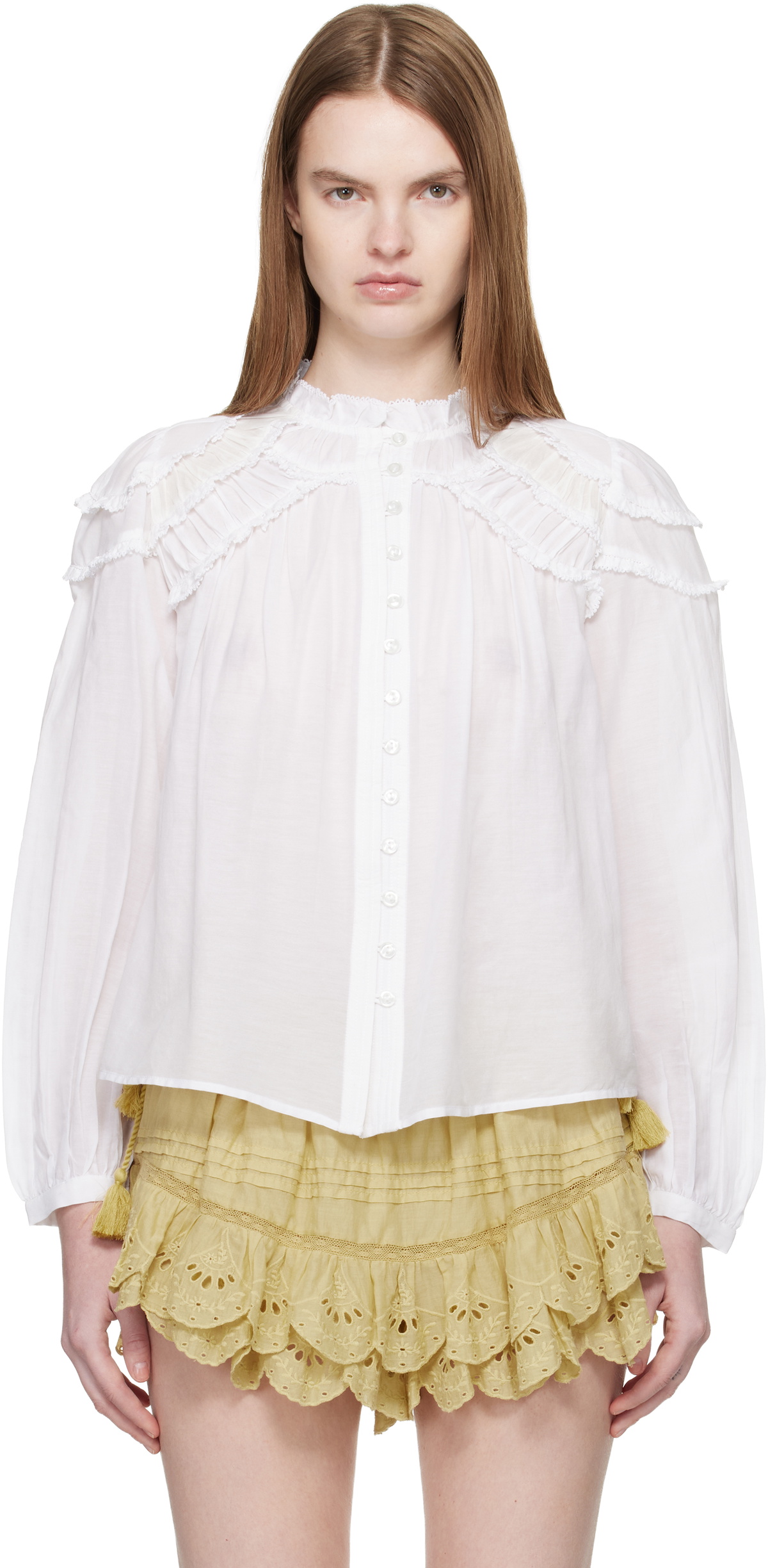 Isabel Marant Etoile White Jassie Blouse Isabel Marant Etoile