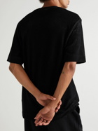 Fendi - Logo-Print Cotton-Blend Terry Sweatshirt - Black