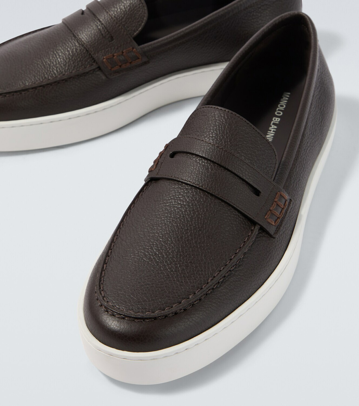 Manolo Blahnik Ellis leather loafers