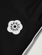 KENZO - Boke 2.0 Straight-Leg Logo-Appliquéd Striped Jersey Track Pants - Black