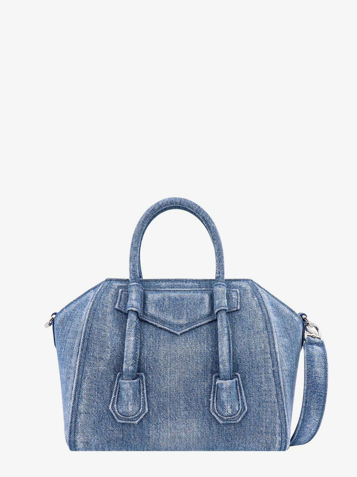 Givenchy Antigona Lock Blue Womens Givenchy
