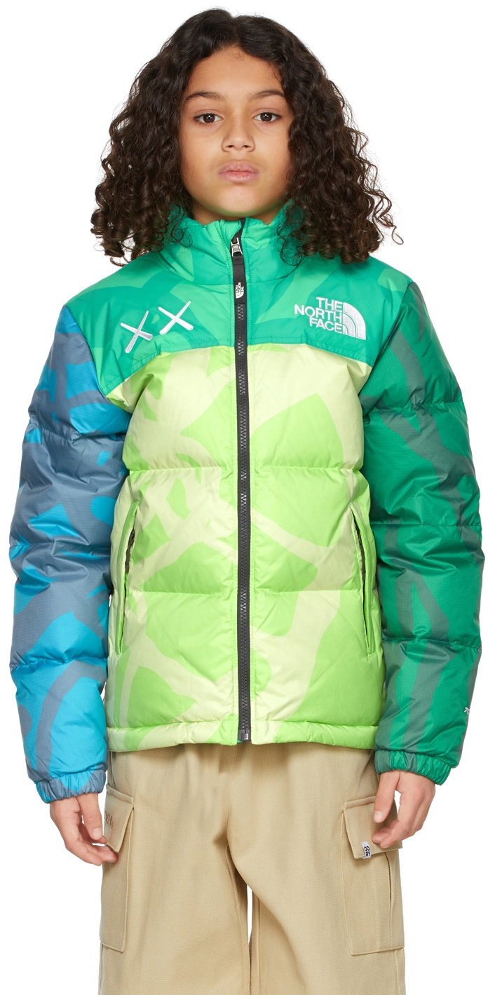 The North Face Kids Kids Green KAWS Edition Down 1996 Retro Nuptse 