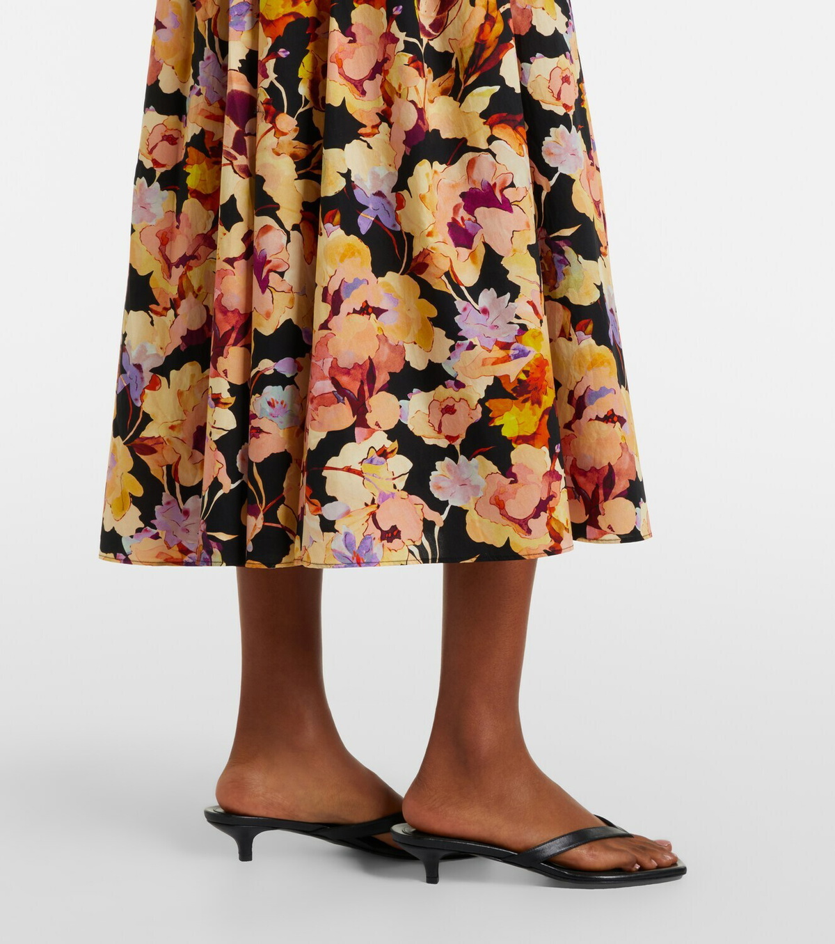 Ulla Johnson Marin floral cotton poplin midi dress