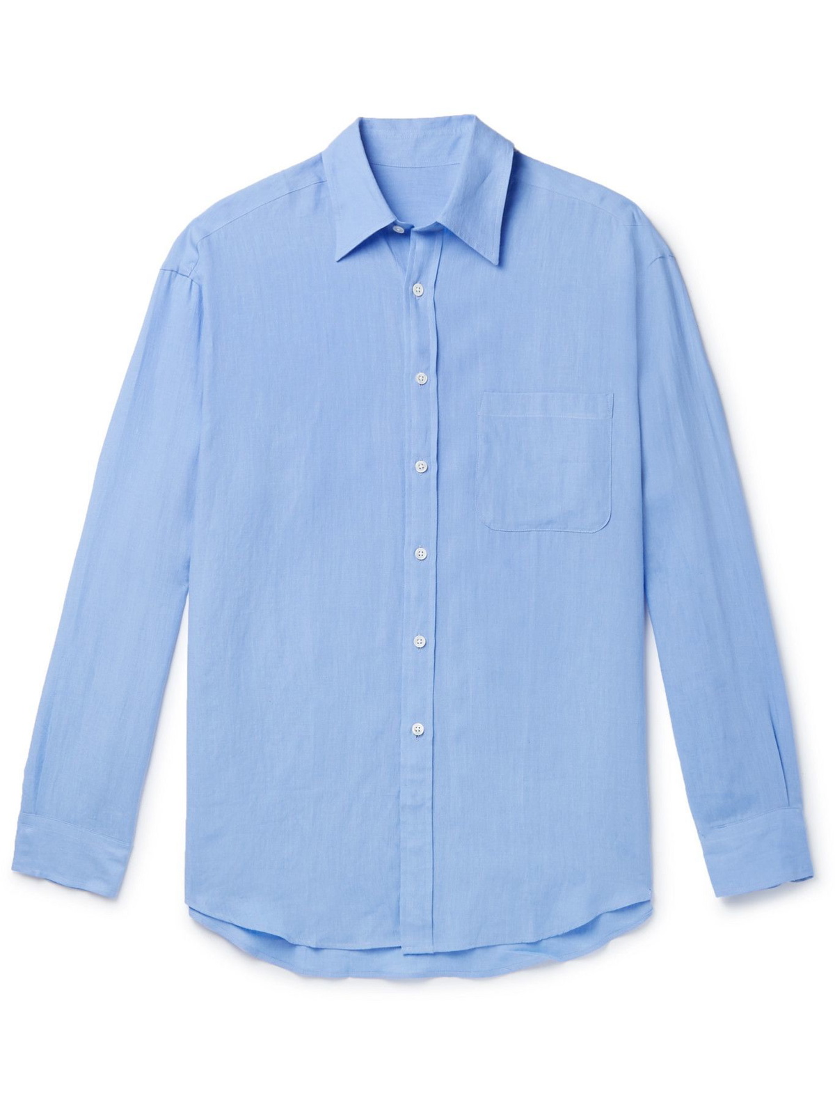 ANDERSON & SHEPPARD - Linen Shirt - Blue Anderson & Sheppard