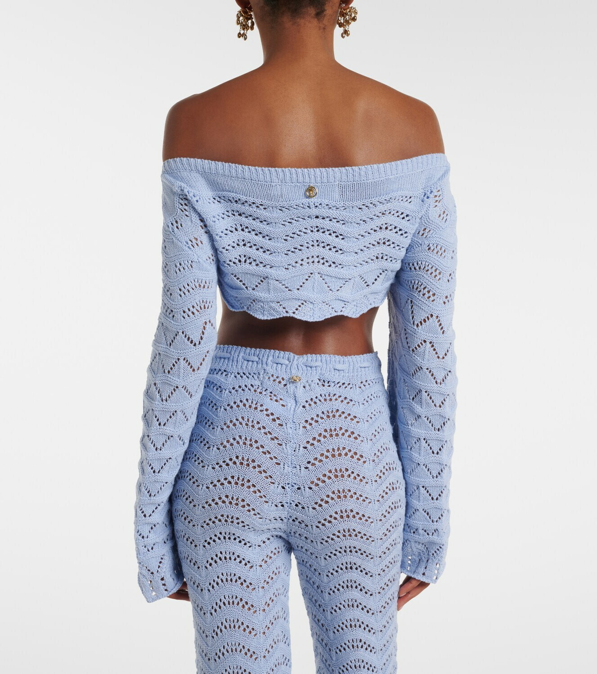 Bananhot Helena crochet cotton-blend crop top