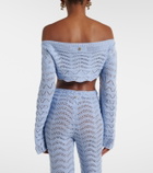 Bananhot Helena crochet cotton-blend crop top