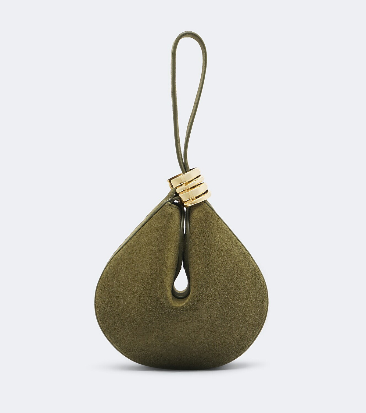 Amanu Zambia Ring Small suede top-handle bag