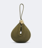 Amanu Zambia Ring Small suede top-handle bag