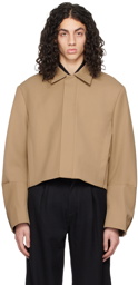 ADER error Beige Zip-Up Jacket