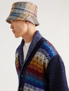 Missoni - Checked Wool-Blend Jacquard Bucket Hat - Blue