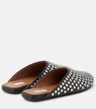 Alaïa Crystal-embellished leather mules