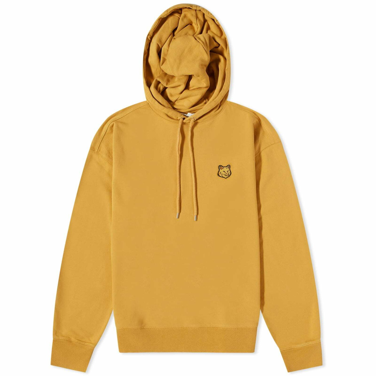 Maison Kitsuné Men's Tonal Fox Head Patch Oversize Hoodie in