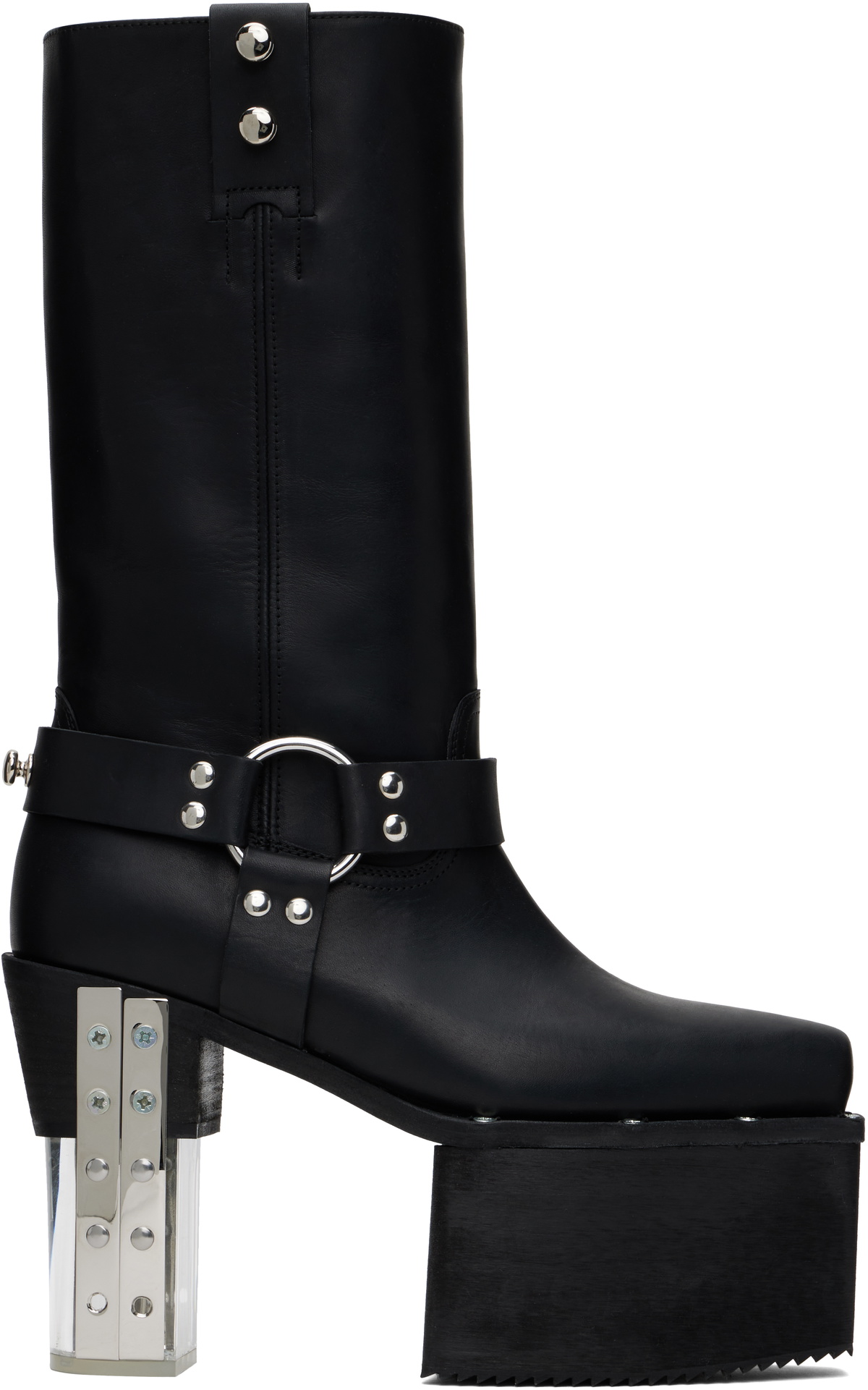 Black Porterville LP Boots by Rick Owens on Sale